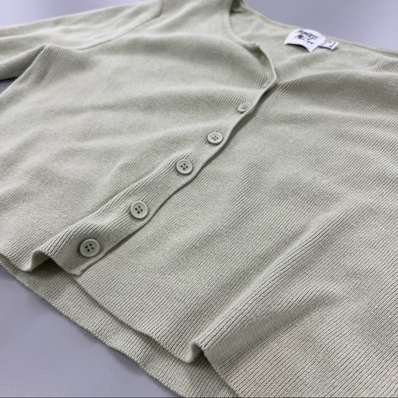 PRINCESS POLLY Green Michael Top Crop Cardigan - Picture 2 of 7